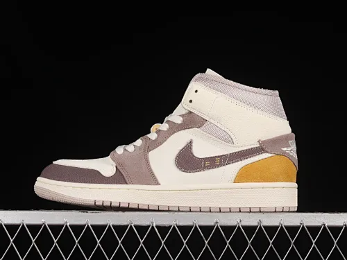 All categories Air Jordan Jordan series basketball shoes Air Jordan 1 Mid Air Jordan 1 Mid "Craft Sail" AJ1 Joe 1 brown gray China basketball shoes DM9652-102